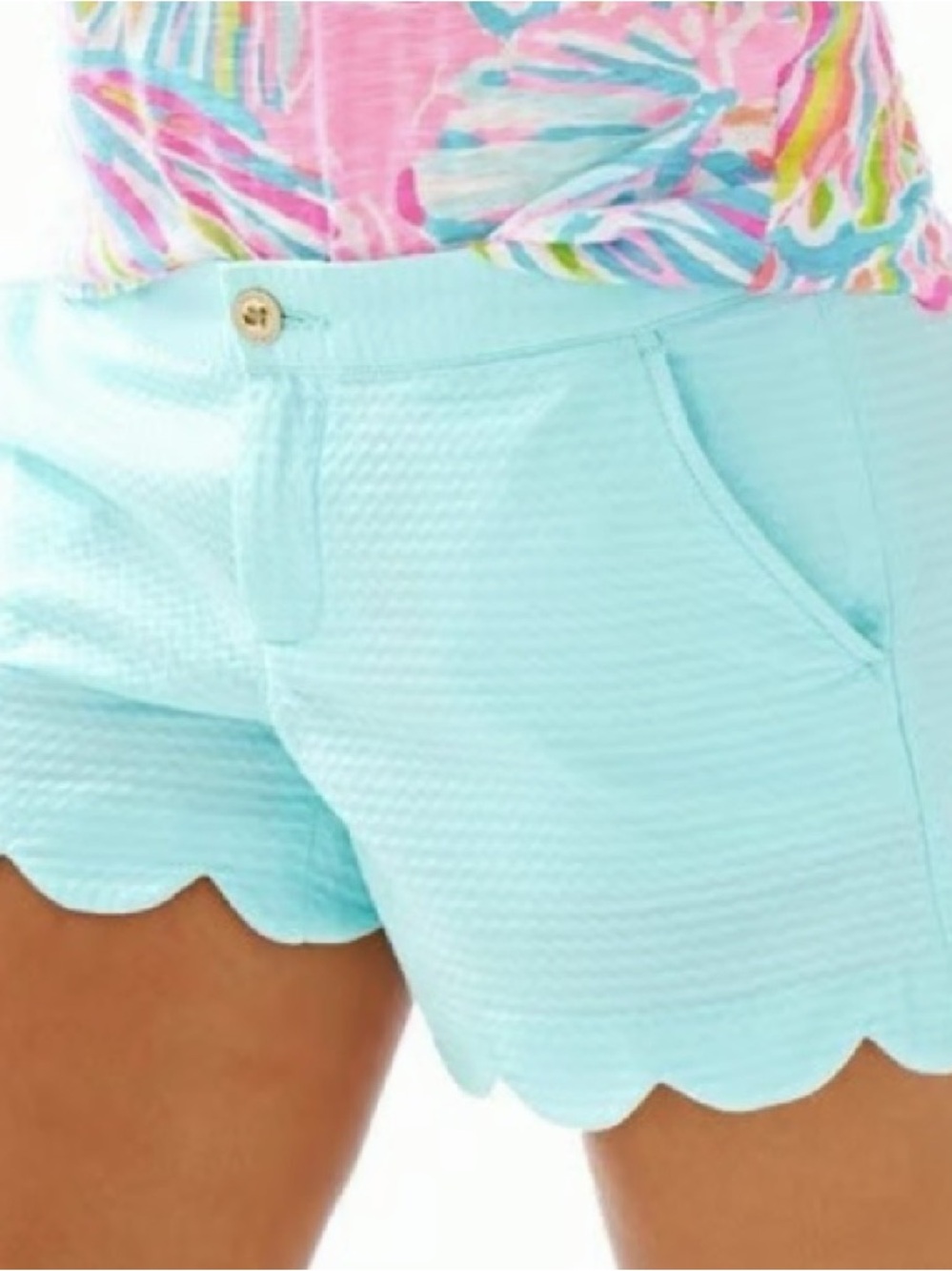 Lilly Pulitzer The Buttercup Stretch Short in Poolside Blue Sz 00